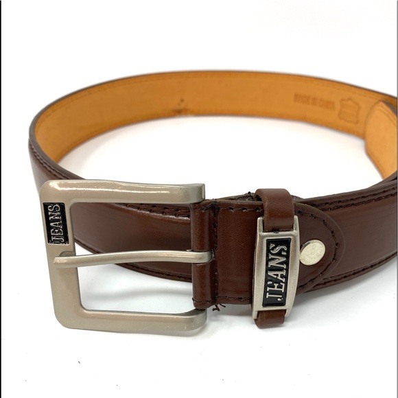 💖MEGA SALE💖Men’s Belt Real Solid 100% Leather Casual Brown - Picture 3 of 6